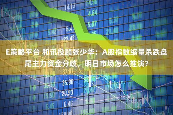 E策略平台 和讯投顾张少华：A股指数缩量杀跌盘尾主力资金分歧，明日市场怎么推演？