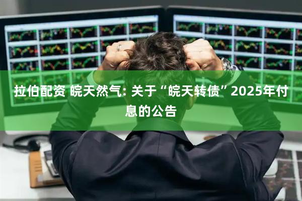 拉伯配资 皖天然气: 关于“皖天转债”2025年付息的公告